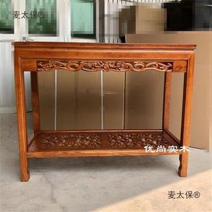 古实木花429架榆木鱼花缸架奇石盆景桌超承重工艺品底座仿桌架麦