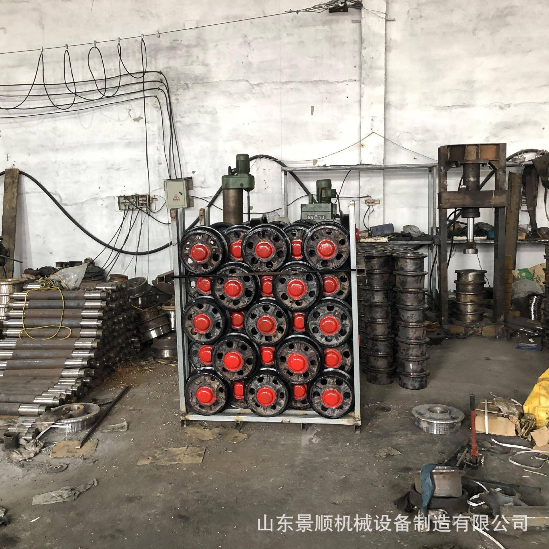 铸钢车轮对矿式矿用φ3350mm00实心空轮心轨道轮开式闭平板车子