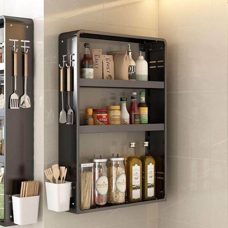 厨置物架调挂式WbERjN4N免打孔油盐酱房壁醋收纳柜墙上多功能调味,收纳整理,书桌收纳置物架,淘宝优惠券,粉丝福利购,淘宝优惠卷