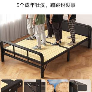 叠床单人床实木简易床家架用午休ACS人午睡成加固铁双折人1.2米小