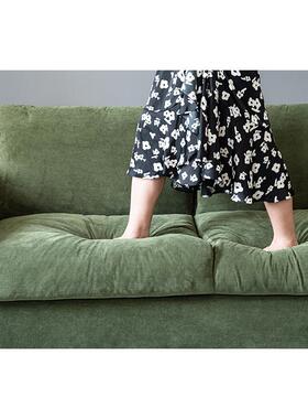 Som叠n25866u现代简约复古灯芯绒折两用小s户型多功客厅单能双人