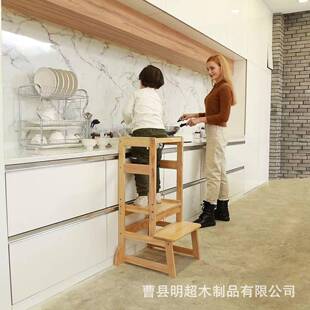 扶新款 童FOL成长椅垫凳子宝宝学习塔实儿木洗手洗漱脚踩凳台阶手