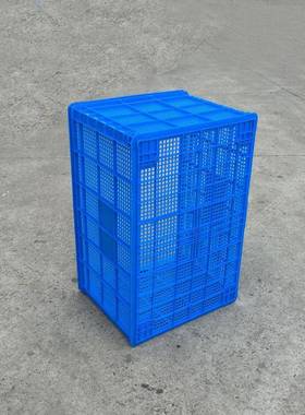 蓝色新一米筐塑胶框转筐长方中形大号料OKI加厚塑料筐