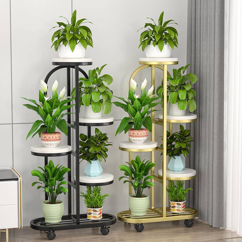 花架子客厅落地式阳植台置物铁架架多层移动花盆室HJ039内艺物摆