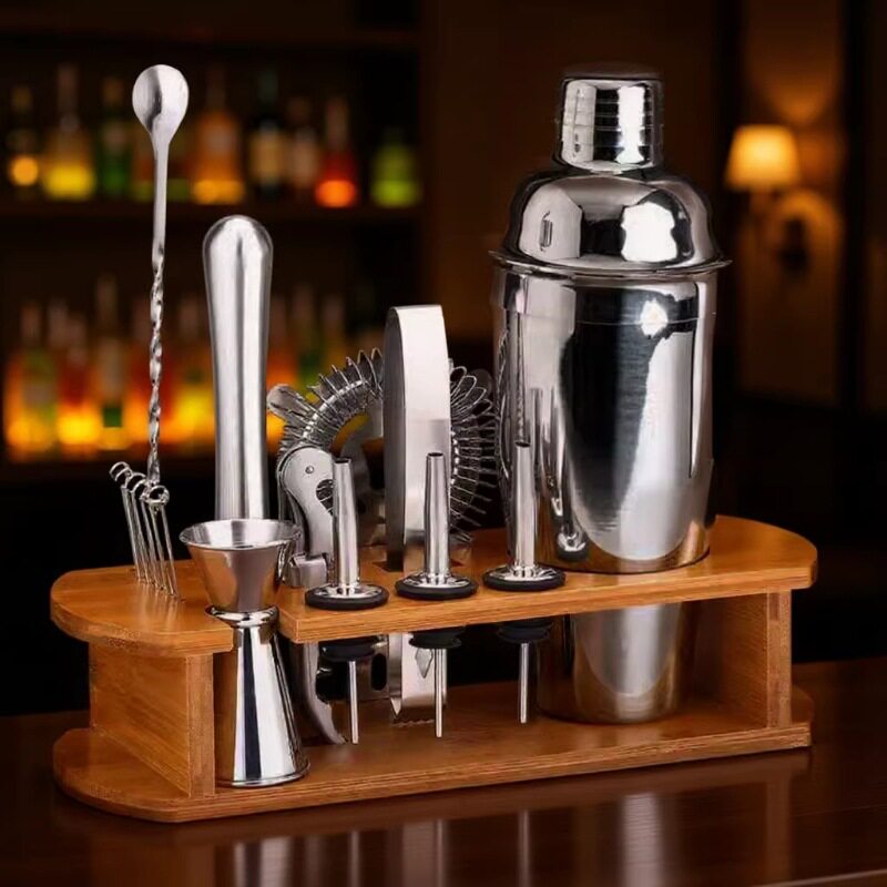 不锈钢16件套酒具酒吧16件套不锈钢酒具不锈钢调酒师酒具酒具套装