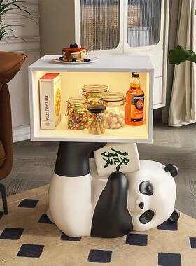 可爱熊猫床柜BJ1993C落地灯头一童体男孩女孩儿室房卧卡通床边落