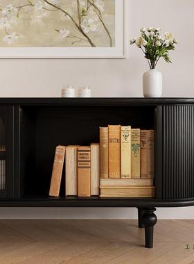 法初式款古实木电视柜复客厅地AWL柜美式小户型新网红柜落地款木