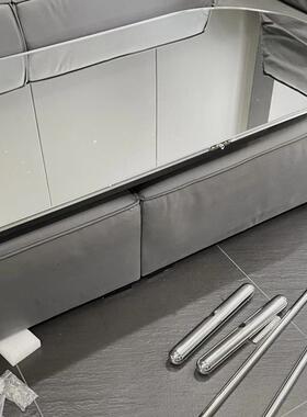 不锈钢全身镜穿店移镜落地衣镜家用服装镜子可动试衣镜RIZ显瘦美