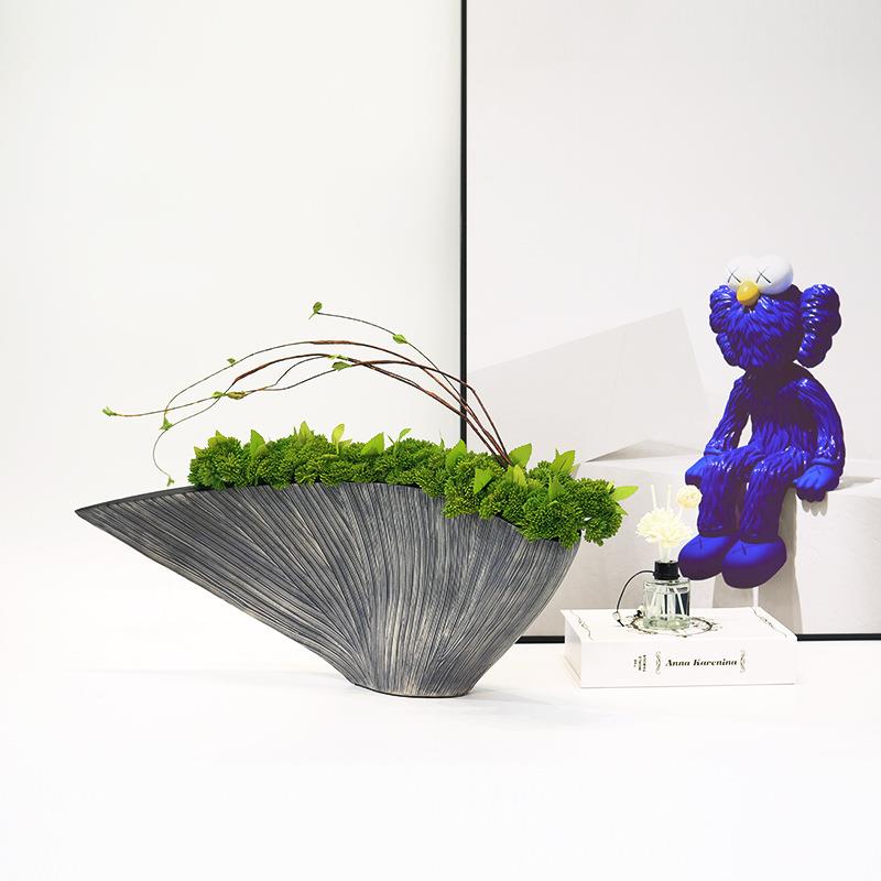 新中式仿真插花020绿色野果花盆景件现代软装摆酒店售楼处前艺台