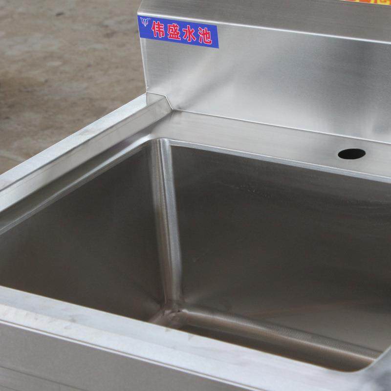 加拉门水池柜厨房不锈GSQ钢柜式水池功能厚简易水池储多发可做0柜