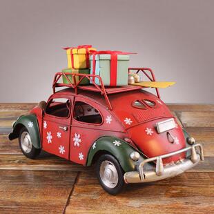 复古铁艺甲圣壳虫老QC072模型摆件创意家居饰品诞节汽车车道爷具