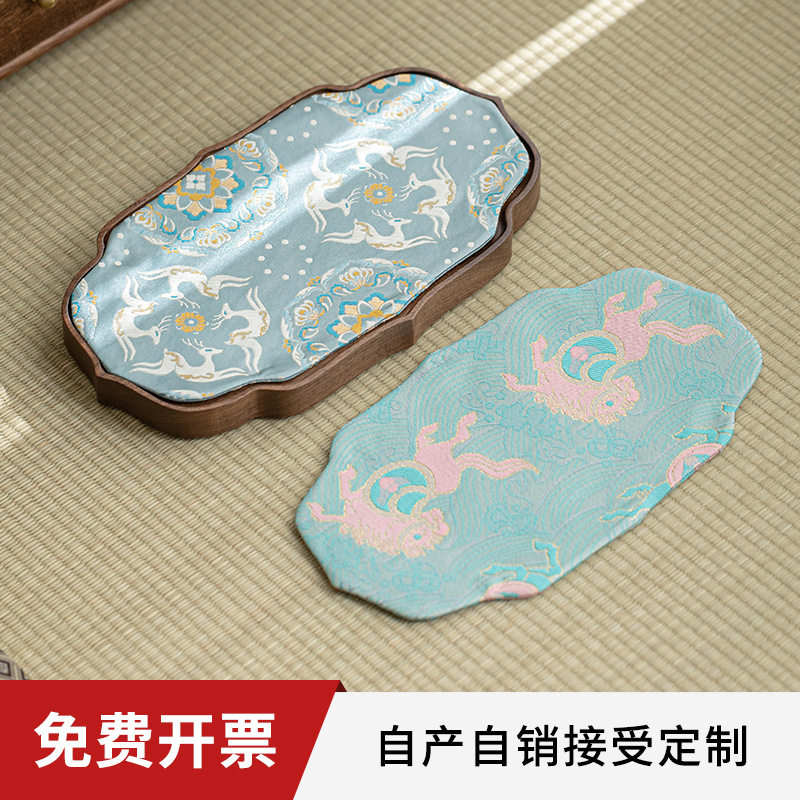 日式胡桃木莲瓣壶承复古茶托