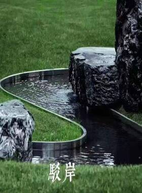 源头厂家然山石景观石040701水钵鱼池假黑山山水造景石价格枯天优