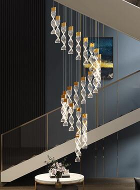 楼梯吊灯lfot公寓复式轻奢别墅挑高端楼楼客厅中CH242323灯具复式