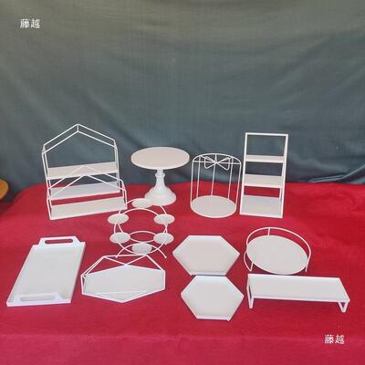 冷餐摆台示台蛋糕茶下午茶43201点心架甜品摆件铁托盘歇展架欧式