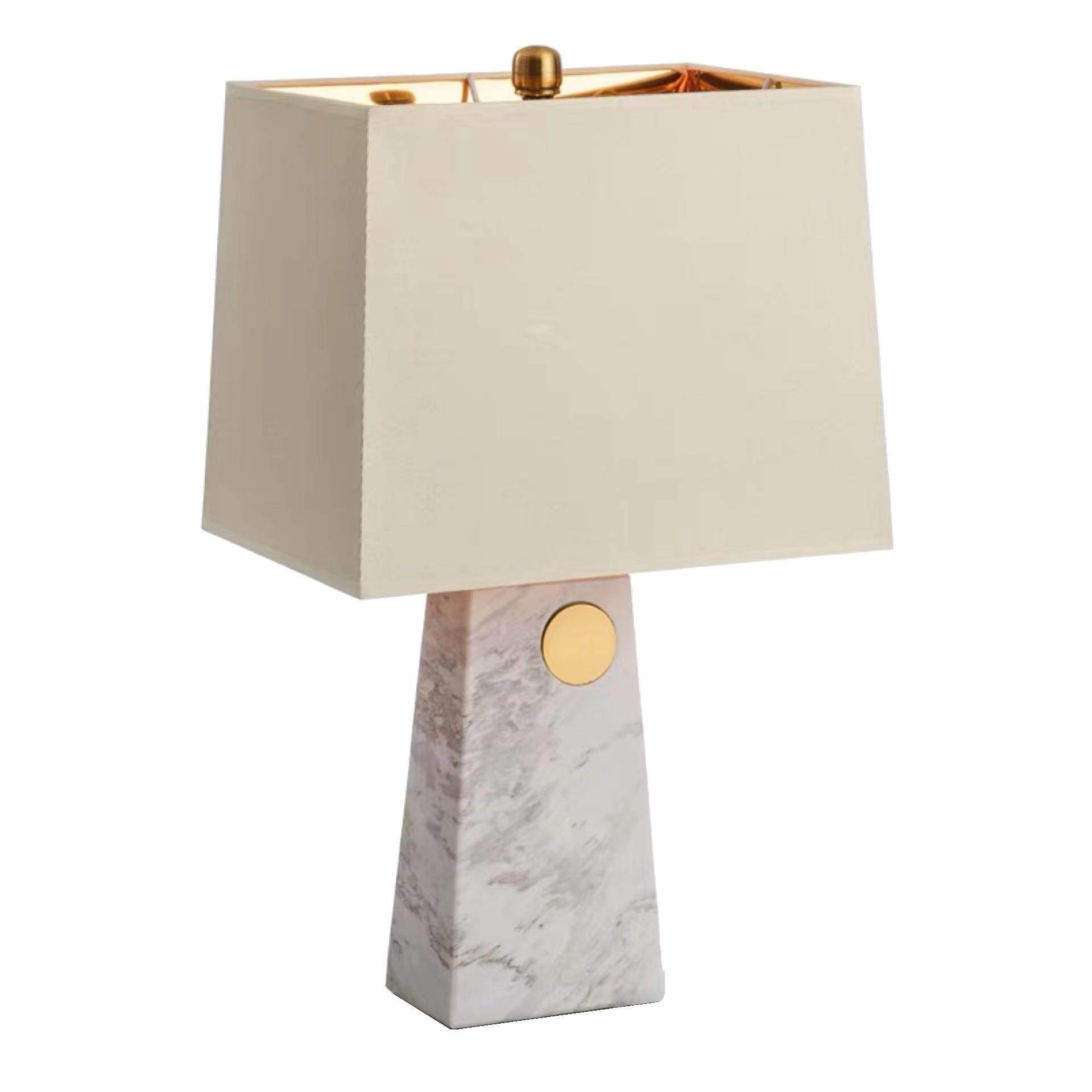 天理然大石底座设计家用BRG师展间厅酒店房装饰照明布艺台灯