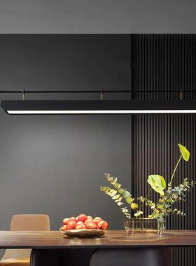 现HMDD365代简约一字长条l设ed餐厅吊灯计创办公室吧台茶师室吊线