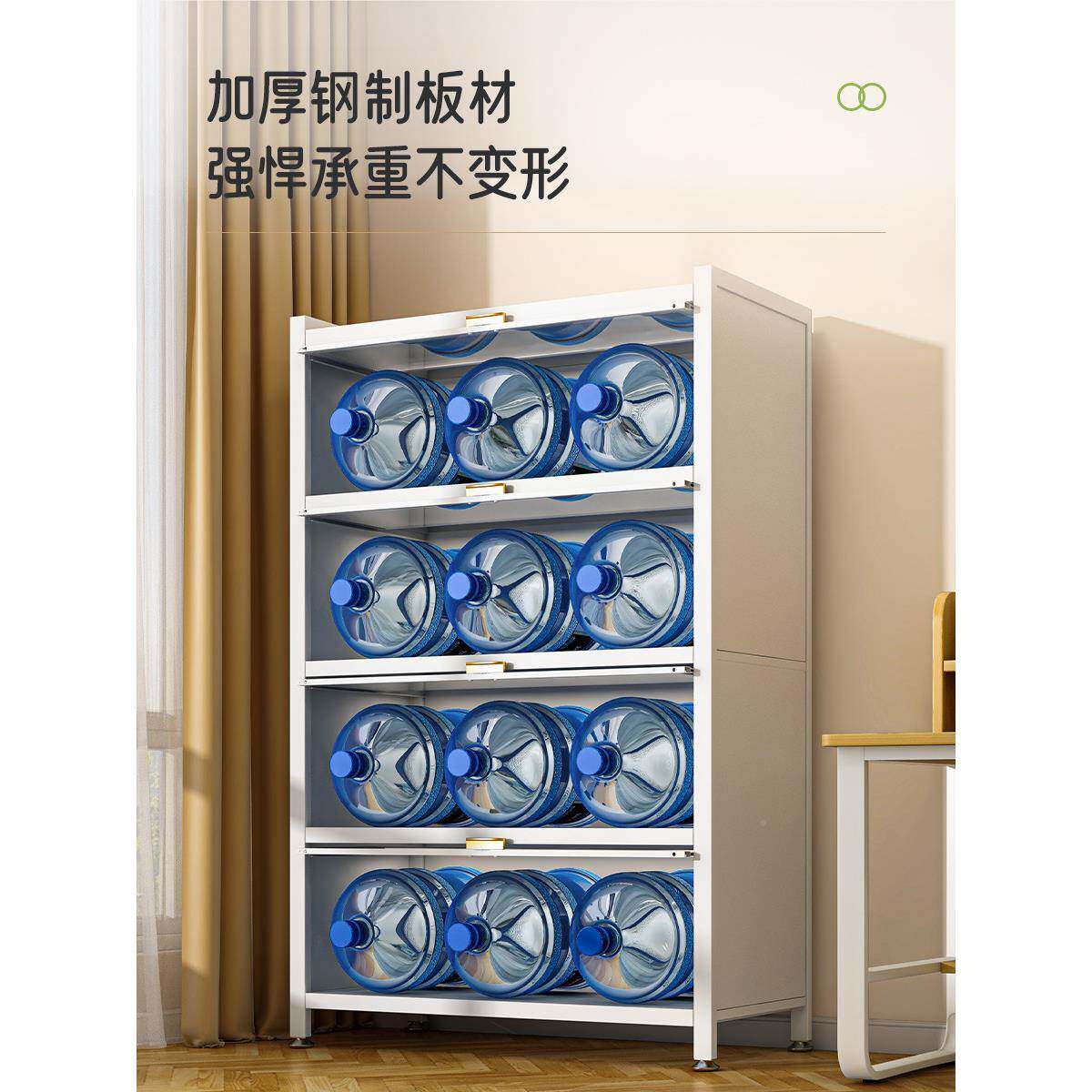 钢制书柜带室柜门儿童书架柜防尘储物客厅展示铁艺IXB卧置物架收