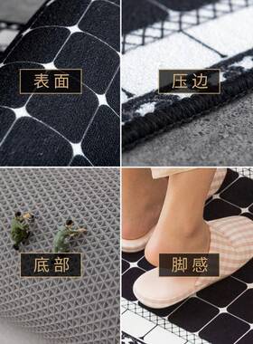 厨房地垫吸脏间水吸油防滑卫生长条垫子家用门垫耐垫脚卧室XLQ地