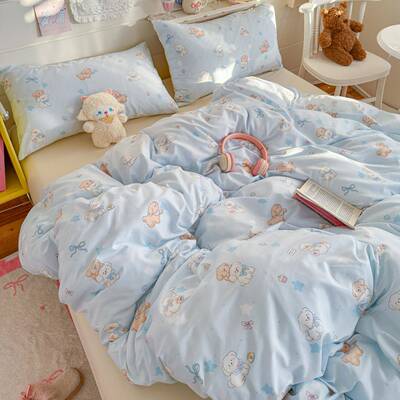 冬季新款克暖用重双层纱糯CML高糯绵印花款加厚保家学生宿舍床品