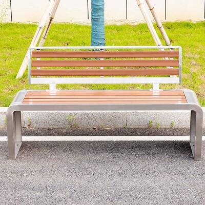 不钢公园外长椅椅广场休息公共座52040椅商场锈休闲排椅带背户靠长条凳