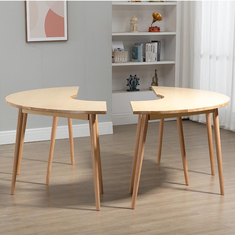 实养老院DOM桌适老餐康养中实木餐桌木直心腿橡木餐桌四人桌六人