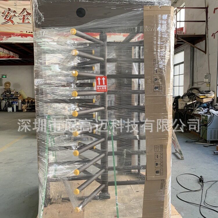 小区智能自动单向转闸门健身房人脸识别全高转轴门IC卡三辊闸摆闸