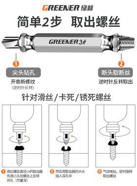 林断丝取CHG出器螺丝滑丝反绿丝断深滑孔拆牙罗丝头退丝生锈