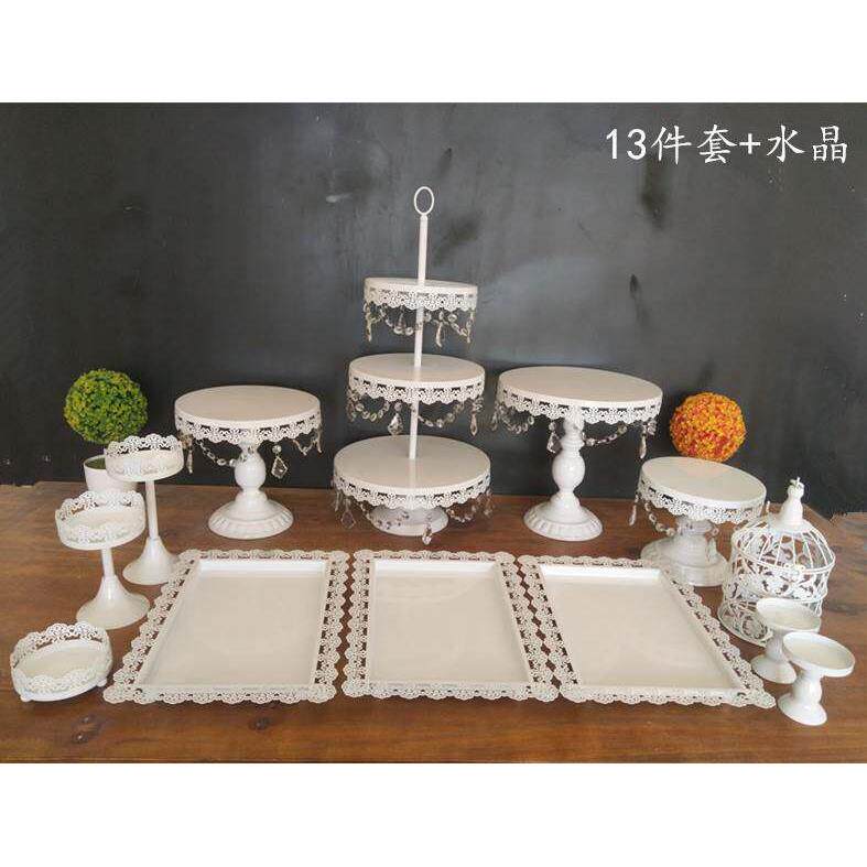 欧式甜品台摆件展示架蛋糕托盘婚礼摆台装饰下午茶点心架冷餐茶歇