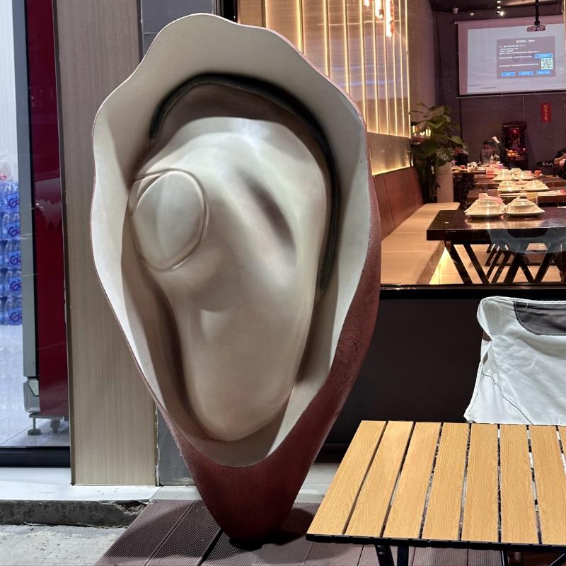 大型仿真生蚝玻璃钢雕塑招牌螃蟹龙虾烧烤餐厅海鲜店地标装饰摆件