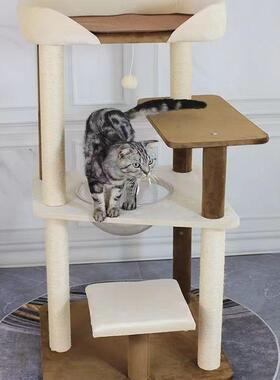 网AVK红床猫猫窝猫树一大体大型猫布偶缅因爬攀爬剑麻架柱子猫咪