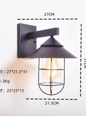 美式铁艺户防水led壁IZF灯梯别廊墅庭院走外楼客厅花园壁灯