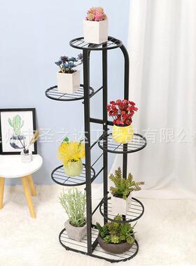 落子多层铁艺室内阳台置客厅EXU花架物架地式植物架绿萝盆栽花盆