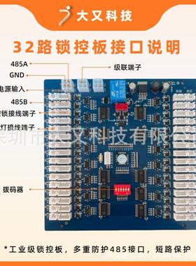 源头商路家32锁控板智钥匙柜柜文能件寄KQU存柜学校储物柜控制板