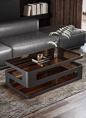 长方客形茶几钢化玻璃GIH茶桌户型厅现家用简约代轻奢202小5新款