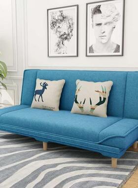 布艺沙发小户型可折沙叠整装WNB床两用发经济型简约出现代租屋小