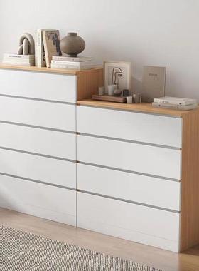 五柜大容式量简约书衣物收纳柜客厅落地抽柜屉卧室靠墙87601斗储智高圆