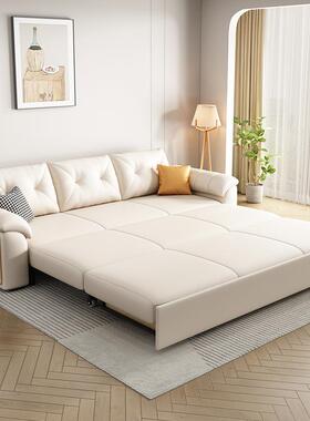 0发25新款发床现代简约奶MGI2牛沙油猫爪皮小户型客厅坐卧直排沙