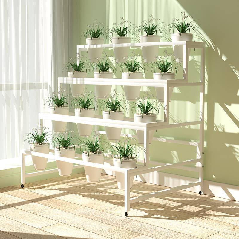 I梯形式兰花架子兰草盆架示花店鲜展架落地花花盆架室内多1层UTE