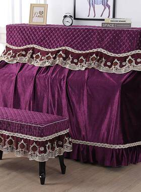 FSZ意大绒紫色式布艺全罩钢罩钢欧琴利套两琴件套