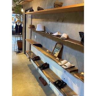 墙上复古置物架墙壁书架挂展隔板墙墙面壁示挂式 架BLE一字板上墙