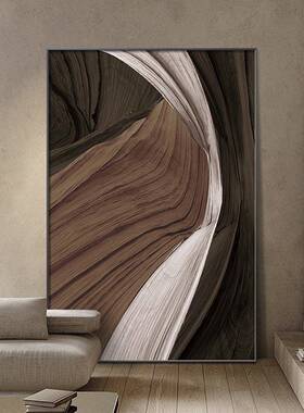 丝蕴现14938轻奢画客厅饰沙发背后竖装版落地画代大幅抽象玄关挂画