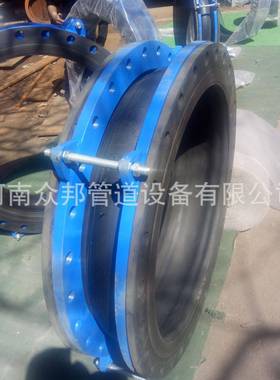 大翻边限位橡胶接脱头防膨节大径软胀连接管道RNI柔性橡胶口避震