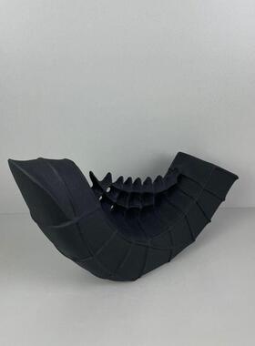 现代简约厅创意黑色陶瓷花ZBP器玄房关卧室餐书办公室茶居几家装