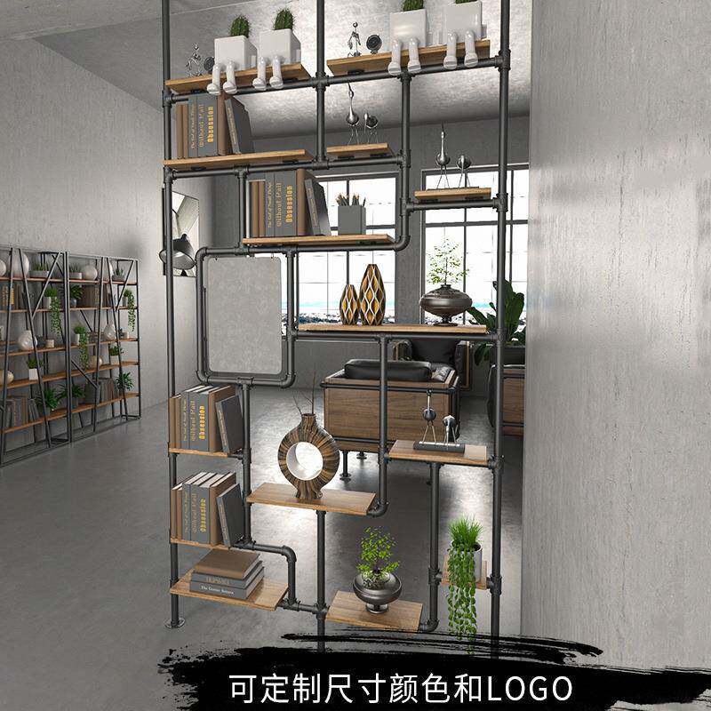 业风铁工艺屏风展隔断办公室loSG-20200ft屏风示架客厅饰阳台装实