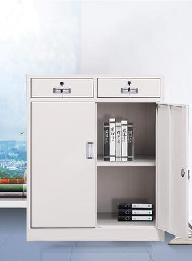 二斗矮柜办公锁室皮柜文柜抽屉带资铁料档案柜子OON凭件证柜储物