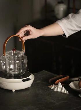 热玻璃煮大器茶泡茶壶耐容量电陶C9689炉蒸茶家用提梁烧水壶蒸汽