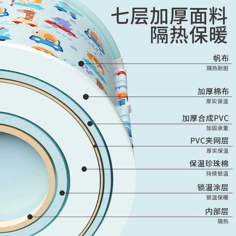 折叠泡澡布桶免安装大号加厚加深儿童浴桶沐浴桶全身儿童浴盆