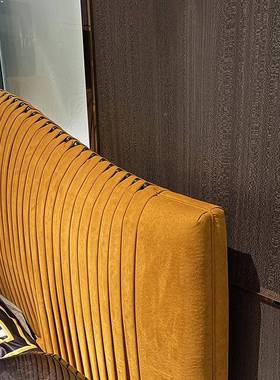 纳贝森家轻代科技布床组OAE现简奢约具大屏双人床主卧大床落地床