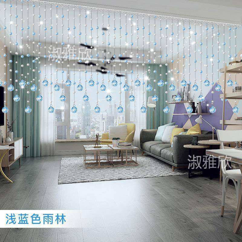 RX水珠帘隔断帘客厅卧室珠子挂帘门CYS帘晶装用饰轻奢玄关家免5打